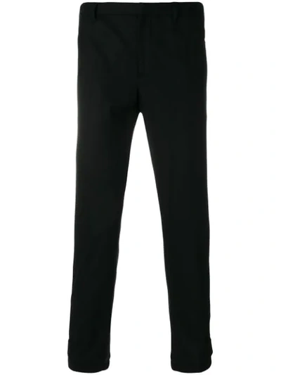 Shop Prada Cropped Tailored Trousers In Black