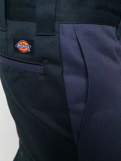 Shop Dickies Construct Contrast Panel Trousers In Blue