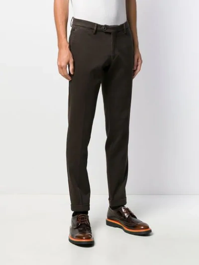 Shop Al Duca D'aosta Turned Hem Trousers In Brown