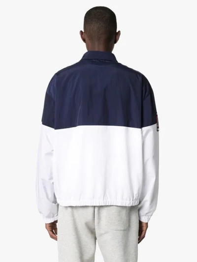 Shop Polo Ralph Lauren Colour-block Zipped Jacket In Blue