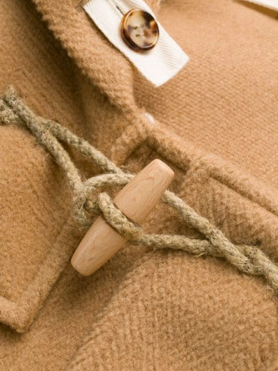 Shop Alexander Mcqueen Hooded Duffle Coat In 9747 Camel