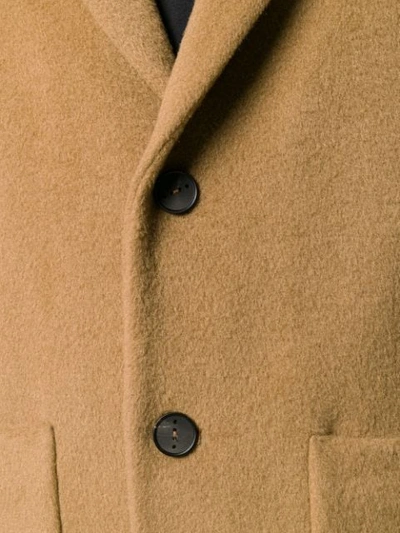 Shop Hevo Single-breasted Midi Coat In Neutrals