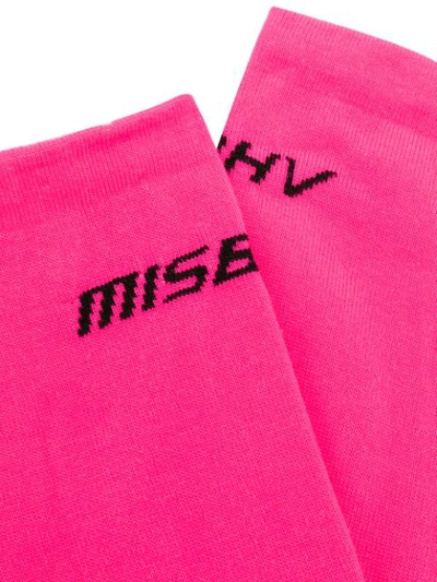 Shop Misbhv Logo Socks In Pink