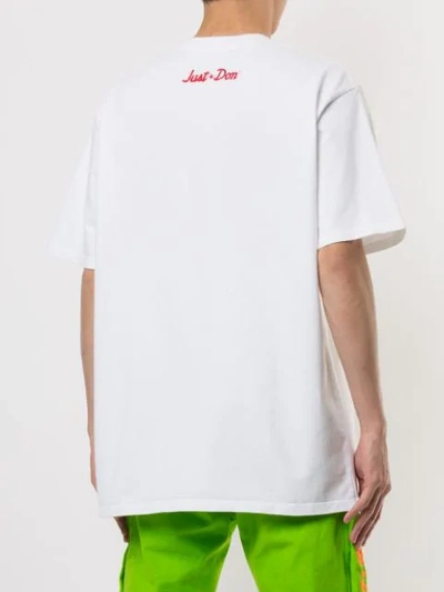 Shop Just Don Godxilla X Barxley T-shirt In White