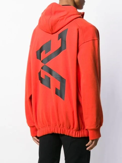 Shop Givenchy Rare Spirit Print Hoodie In Orange