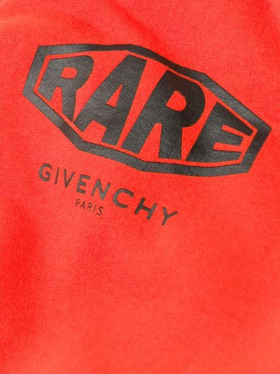 Shop Givenchy Rare Spirit Print Hoodie In Orange