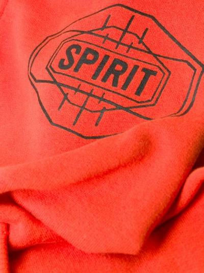 Shop Givenchy Rare Spirit Print Hoodie In Orange