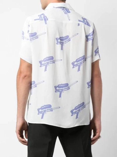 Shop Nasaseasons Water Guns Print Shirt In White ,blue