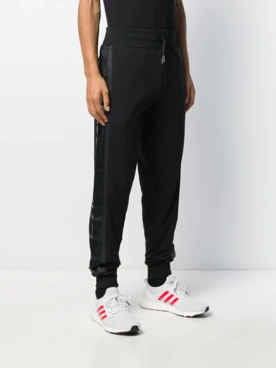 Shop Plein Sport Side Logo Track Pants In Black