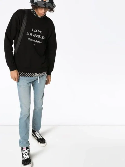 Shop 424 I Love La Sweatshirt In Black