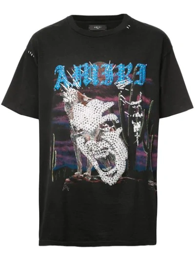 Shop Amiri Crystal Lost Boys T-shirt In Black