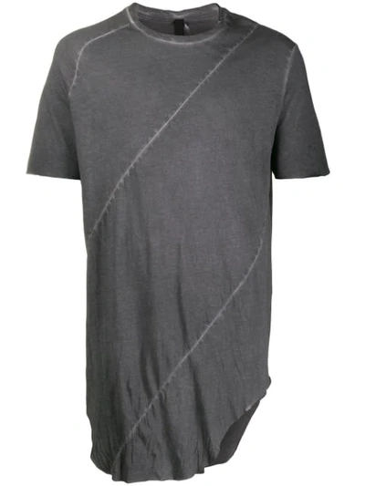 Shop Army Of Me Asymmetric Longline T In Grey