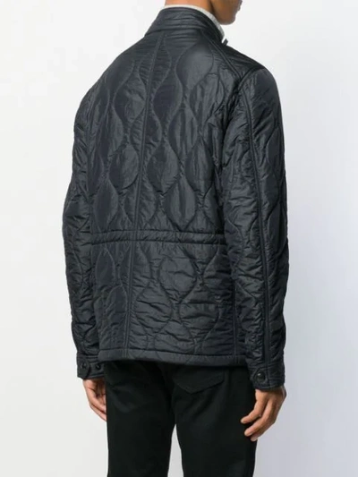Shop Belstaff Quilted Utility Jacket In Blue