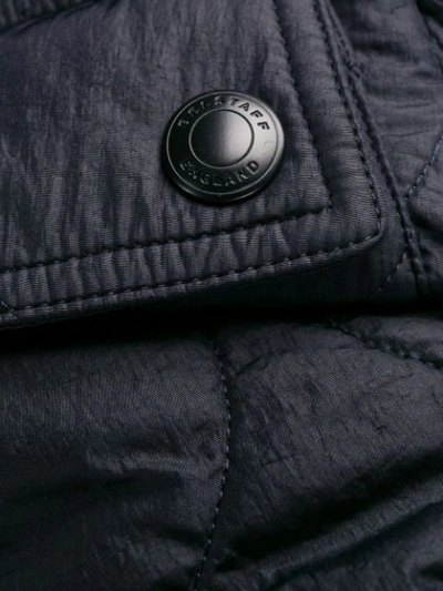 Shop Belstaff Quilted Utility Jacket In Blue