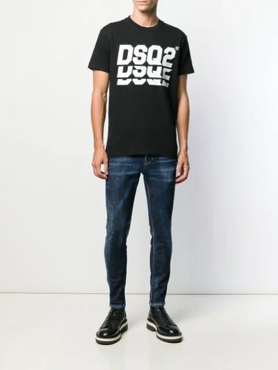 Shop Dsquared2 T-shirt Mit Logo - Schwarz In Black