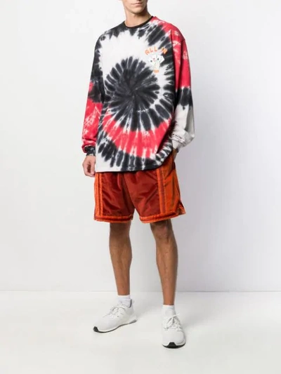 Shop Just Don All In Tie-dye Print T-shirt In Black