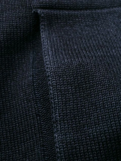 Shop Altea Zipped Knit Cardigan In Blue