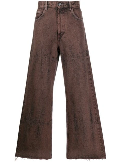 Shop Marni Wide-leg Jeans In 00m71 Brown