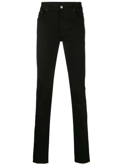 Amiri Distressed Slim Fit Jeans In Black