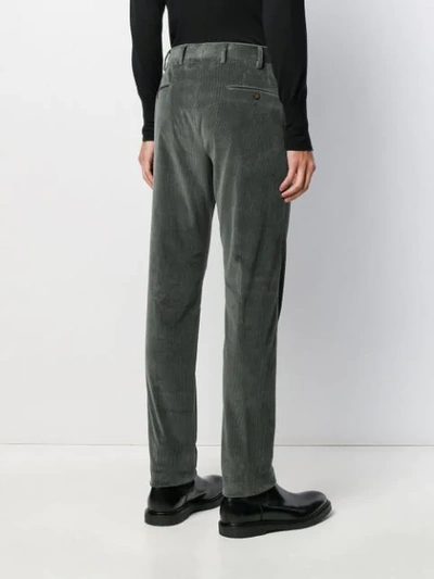 Shop Pt01 Corduroy Slim Trousers In Grey