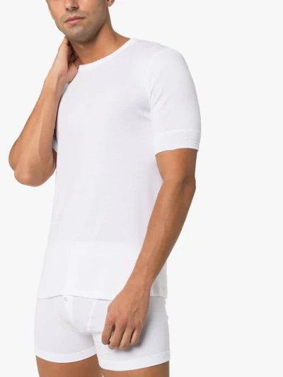 Shop Schiesser Karl-heinz T-shirt In White