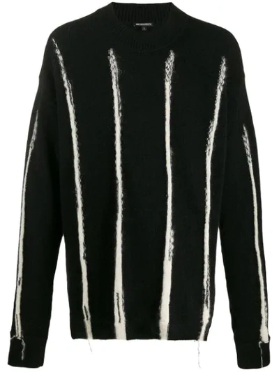 Shop Ann Demeulemeester Striped Intarsia Knit Jumper In Black