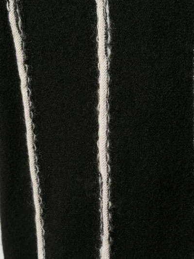 Shop Ann Demeulemeester Striped Intarsia Knit Jumper In Black