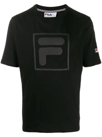 Shop Fila Logo Print T-shirt In Black