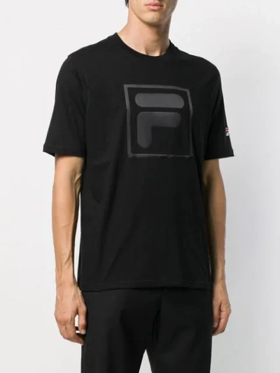 Shop Fila Logo Print T-shirt In Black