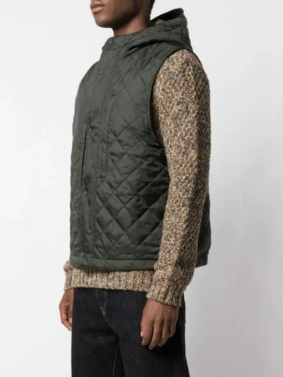 Shop Barbour X Engineered Garments Hooded Gilet In Green