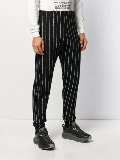 Shop Enfants Riches Deprimes Logo Stripes Track Trousers In Black