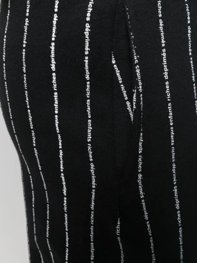Shop Enfants Riches Deprimes Logo Stripes Track Trousers In Black
