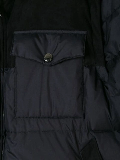 Shop Dolce & Gabbana Padded Zip-front Jacket In Blue