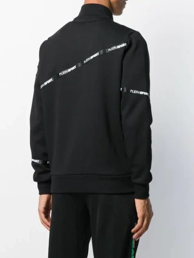 Shop Plein Sport Logo Tape Sports Jacket In Black