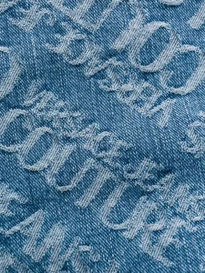 Shop Versace Jeans Couture Logo Jacquard Jeans In Blue
