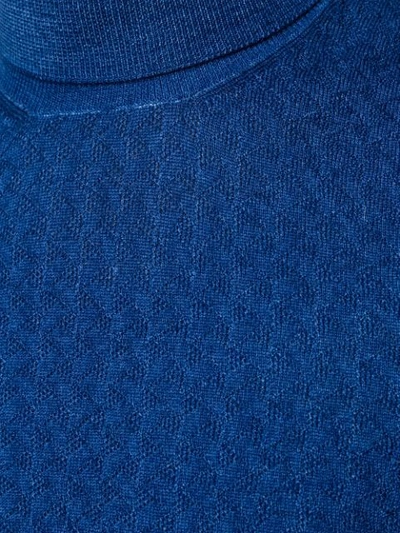 Shop Tagliatore Turtleneck Jumper In Blue