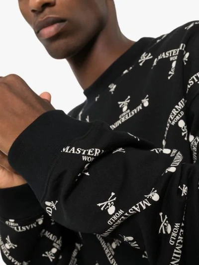 Shop Mastermind Japan Loose-fit Logo-print Sweatshirt In Black