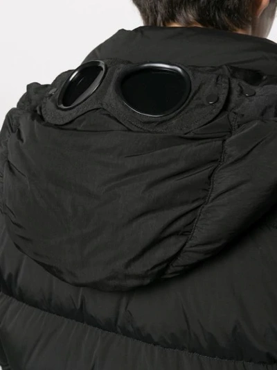 Shop C.p. Company Nycra Goggle Padded Jacket In Black