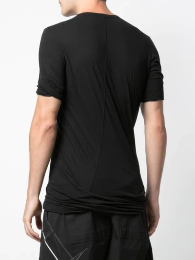 Shop Rick Owens Ruched Long-line T-shirt In Black
