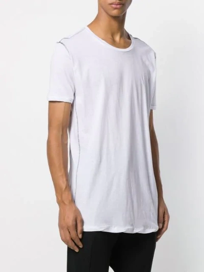 Shop Army Of Me Contrast Stitching T-shirt In White