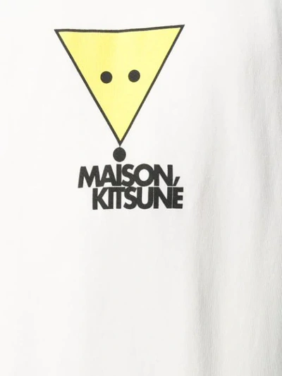 Shop Maison Kitsuné Graphic Print Sweatshirt In White