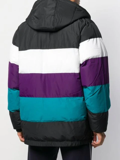 Shop Fila Colour Block Hooded Jacket In Black