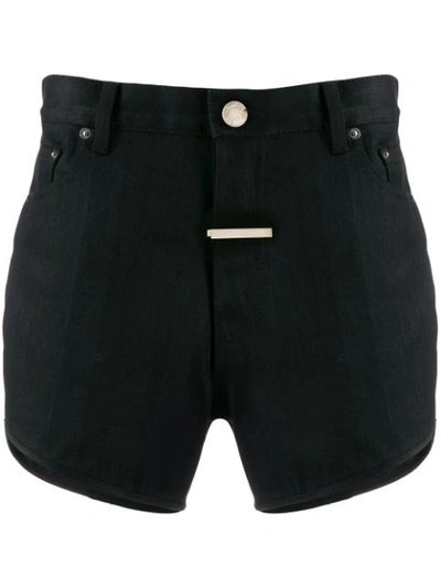 Shop Zilver Organic Cotton Denim Shorts In Black