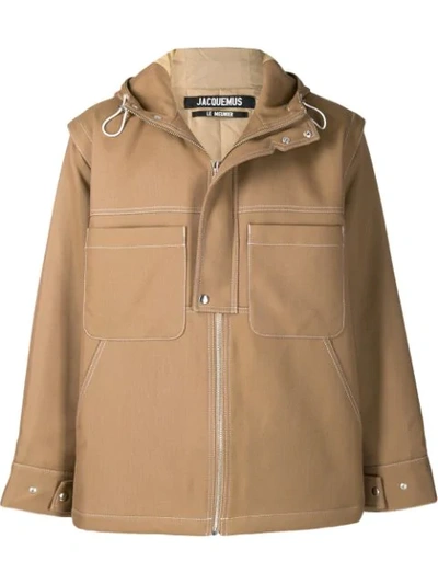 Shop Jacquemus La Veste Meunier Jacket - Nude In Neutrals