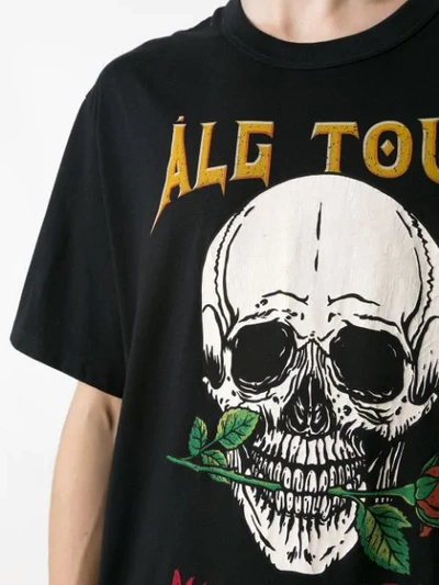 Shop Àlg Skull Oversized T-shirt Álg + Hering In Black