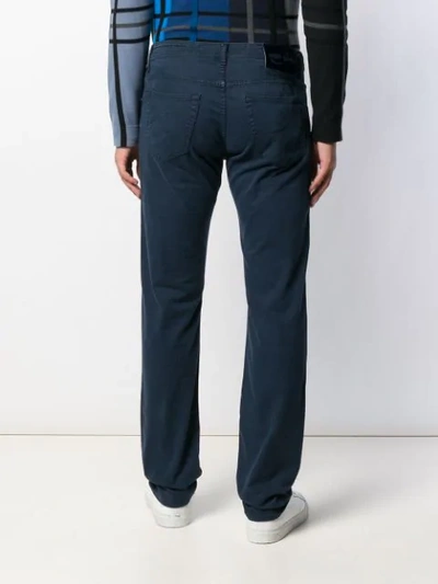 Shop Jacob Cohen Straight-leg Trousers In Blue