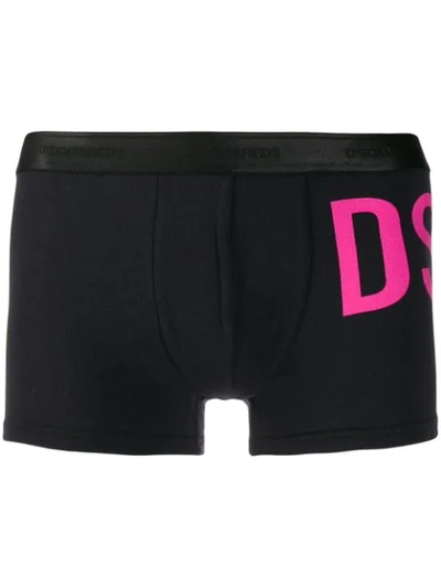 Shop Dsquared2 Logo Print Boxers - Blue