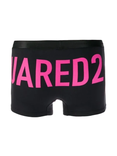 Shop Dsquared2 Logo Print Boxers - Blue