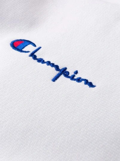 Shop Champion Embroidered Logo Hoodie In White