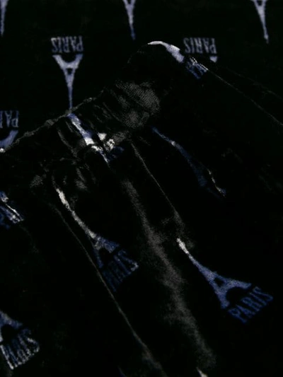 Shop Balenciaga Pajama Bottom Trousers In Black